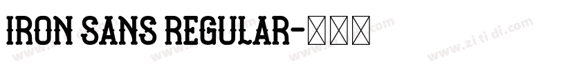 Iron Sans Regular字体转换 Iron Sans Regular字体转换